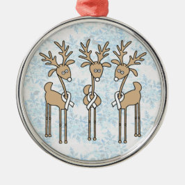 White Ribbon Rentier Silbernes Ornament