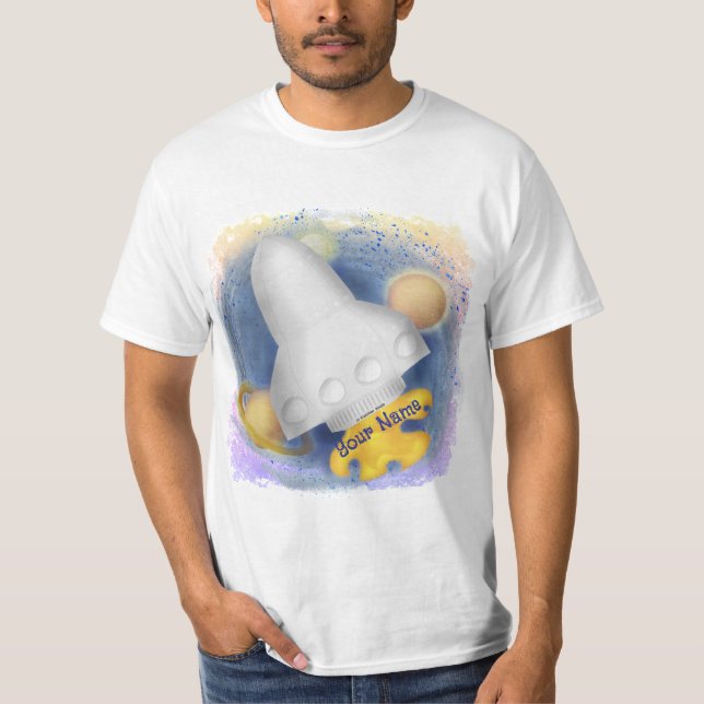 white Rocket  T-shirt (Vorderseite)