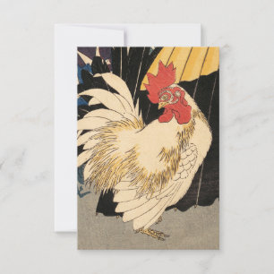 White Rooster Fine Art Dankeskarte