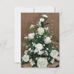 White Rosas Dankeskarte