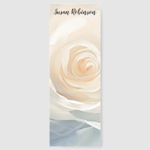 White rose abstract flower painting