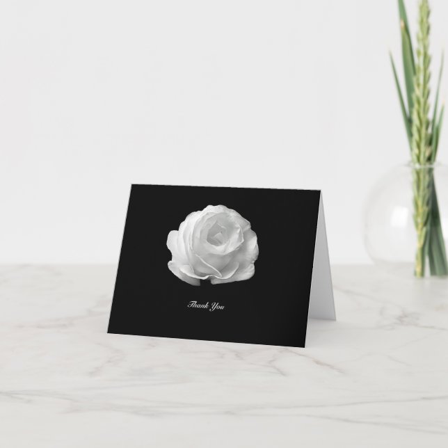 White Rose Bereavement Vielen Dank, dass Sie gekla Karte (Vorderseite)