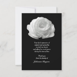 White Rose Bereavement Vielen Dank Notizkarten (3. Mitteilungskarte