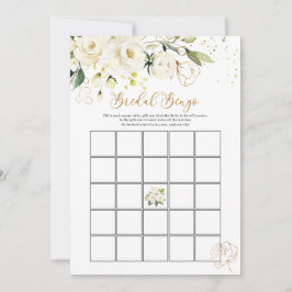 White Rose Bridal Bingo/Wer kennt die Bride Best Einladung