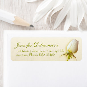 White Rose Bud Hochzeitskamera Antwort Slim Adress