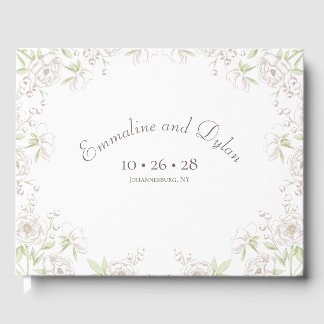 White Rose Classic Hochzeit Gästebuch