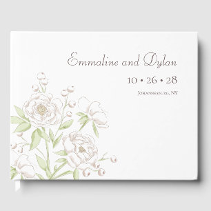 White Rose Classic Hochzeit Gästebuch