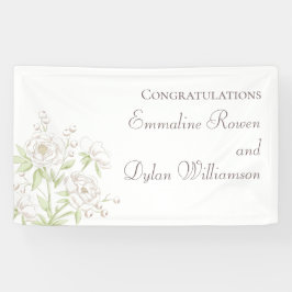 White Rose Classic Wedding Banner