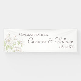 White Rose Classic Wedding Banner