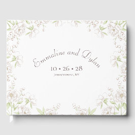 White Rose Classic Wedding Gästebuch