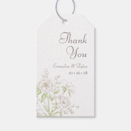 White Rose Classic Wedding Geschenkanhänger