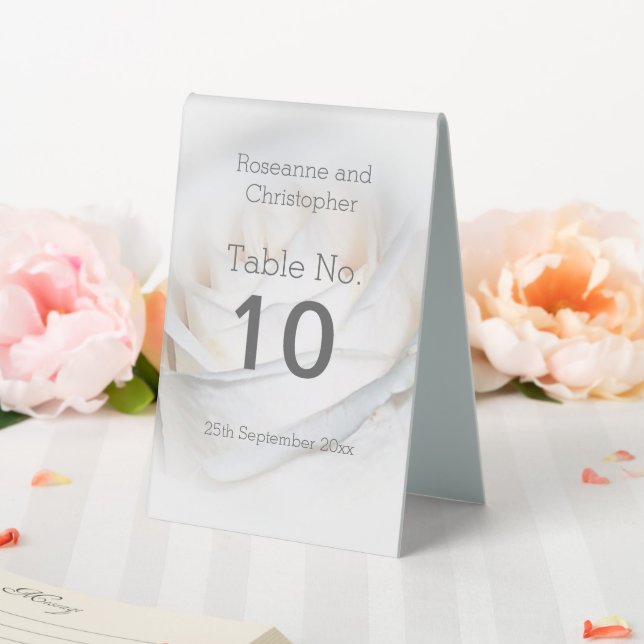 White Rose Design Wedding Tischaufsteller (In Situ (Hochzeit))