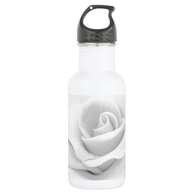 White Rose Edelstahlflasche (Vorderseite)