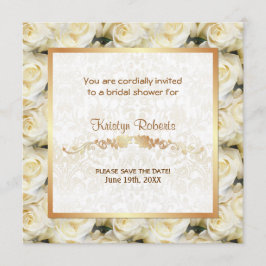 White Rose Elegance - Dusche Save The Date
