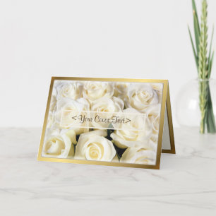 White Rose Elegance Karte