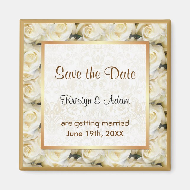 White Rose Elegance Magnet (Vorne)