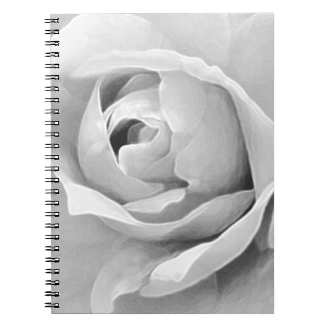 White Rose Elegance Notizblock (Vorderseite)