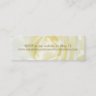 White Rose Floral Gold Hochzeitswebsite Cards Mini Mini Visitenkarte