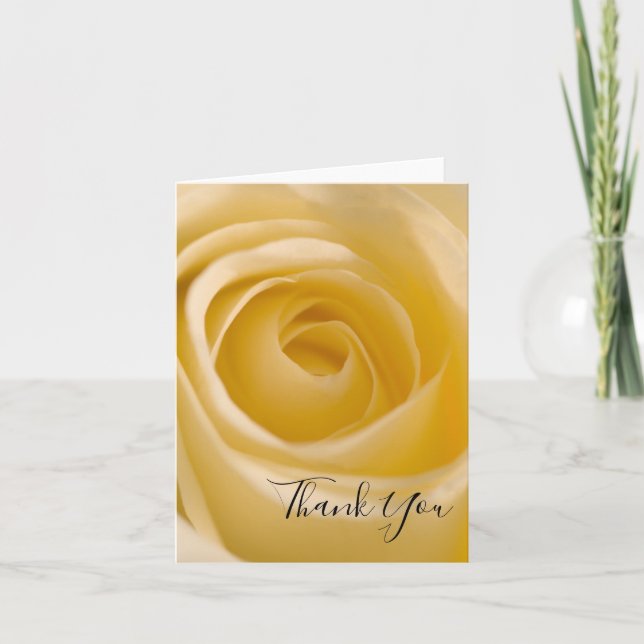 White Rose Floral Vielen Dank Dankeskarte (Vorderseite)