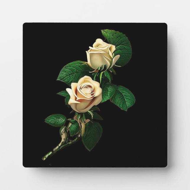 White Rose Fotoplatte (Vorderseite)