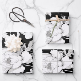 White Rose Geschenkpapier Set