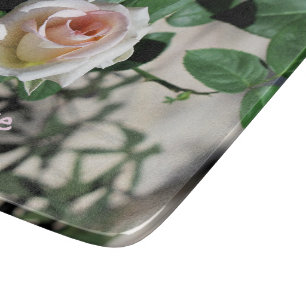 White Rose Glas Cutting Board Schneidebrett