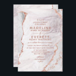 White & Rose Gold Agate Marble Foil Trendy Wedding Einladung<br><div class="desc">White & Rose Gold Agate Marmorfolie Gilded Geode Design,  mit modernen und Script-Schriftart. Trendy und Chic Wedding Einladungen! ~ Karo mein Shop zu sehen,  die gesamte Hochzeitssuite für dieses Design!</div>