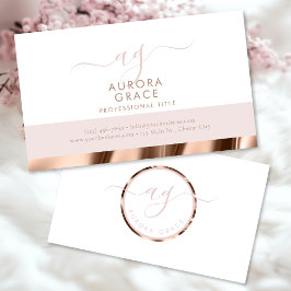 White Rose Gold Grace Visitenkarte