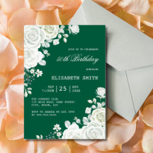 White Rose Green Pastel Geburtstag