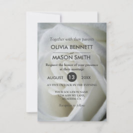 White Rose - Hochzeitskarte Einladung