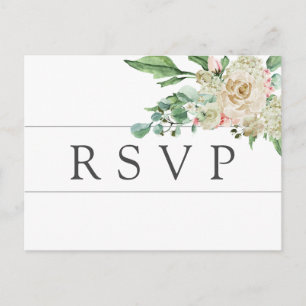 White Rose Hydrangea UAWG Postcard Auswahl Einladungspostkarte