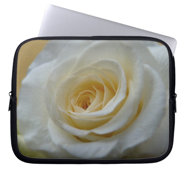 White Rose Laptop Sleeve Romantic Rose Tablet Case (Vorderseite)