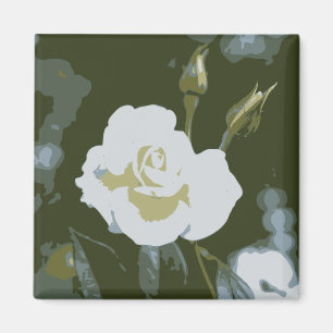 White Rose Magnet