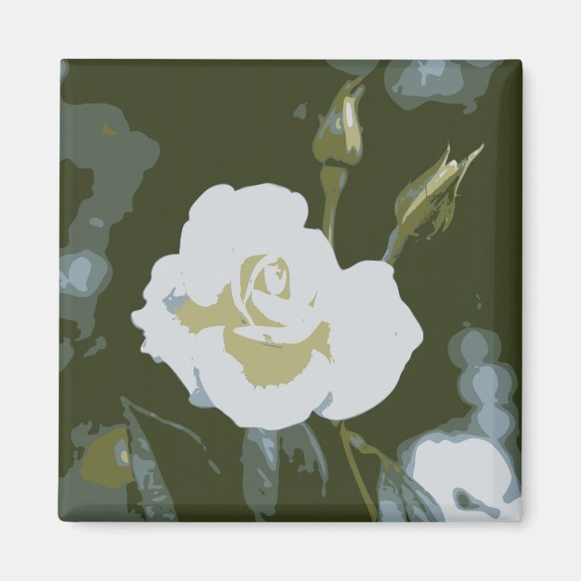 White Rose Magnet (Vorne)