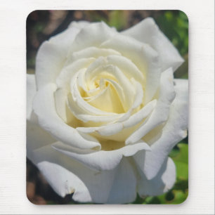 White Rose Maus Pad Mousepad