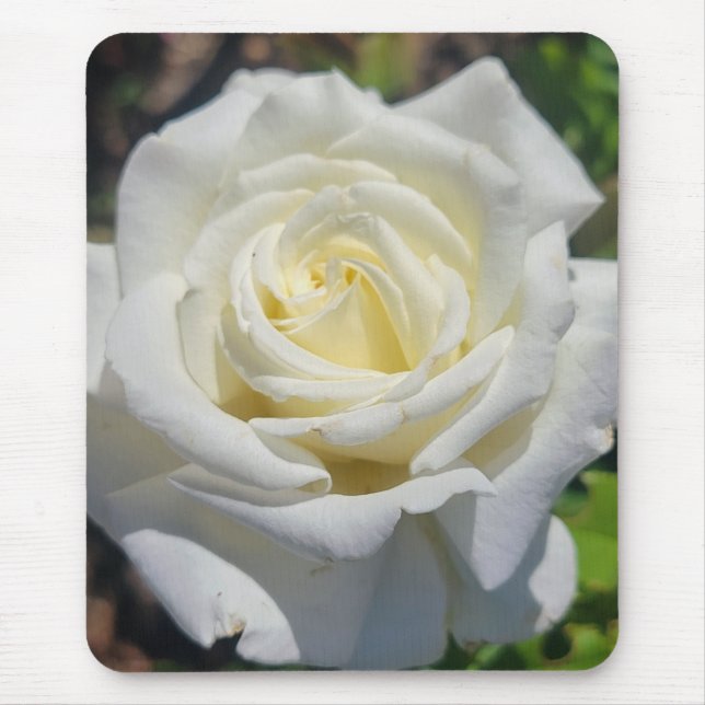 White Rose Maus Pad Mousepad (Vorne)