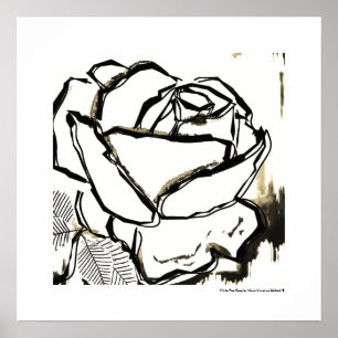 White Rose Modernes Poster Kunst, Dichtung und Mus