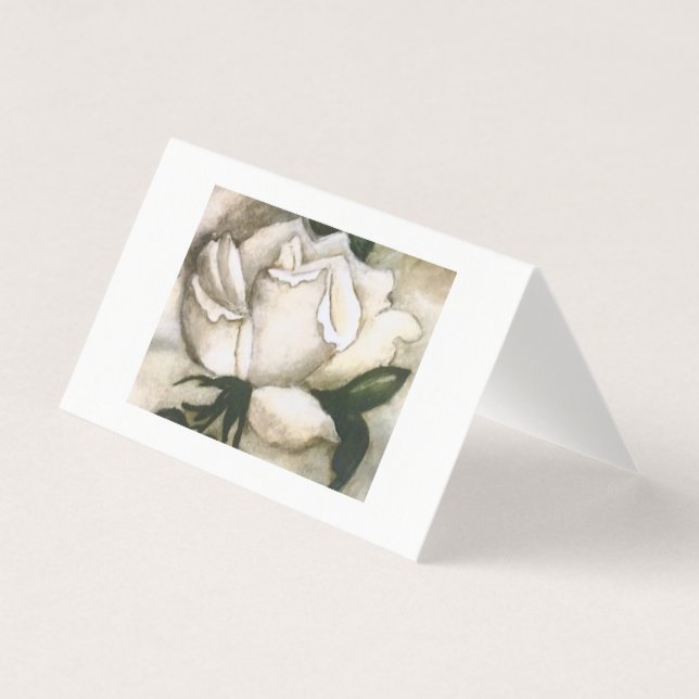 White Rose Note Card (Vorderseite)