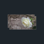 White rose photo floral sympathy dankeskarte<br><div class="desc">White rose photo floral sympathy Thank You Card.
You can add your own text and name to personalize the card.</div>