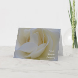 White Rose Sympathy Card Karte