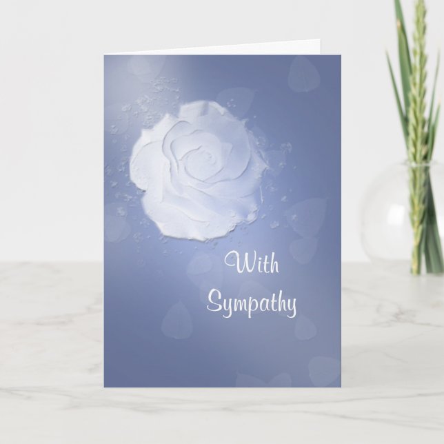 White Rose Sympathy Card Karte (Vorderseite)