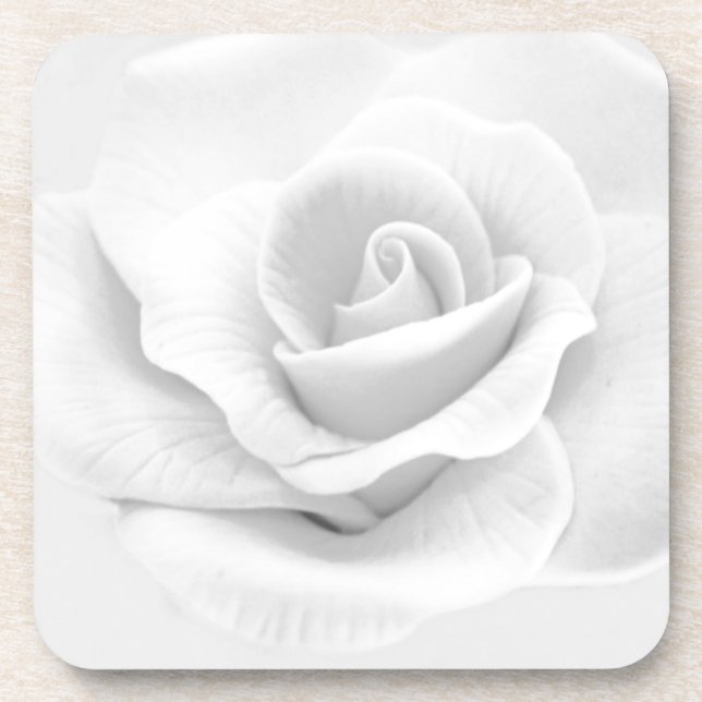 White Rose Untersetzer (Vorderseite)