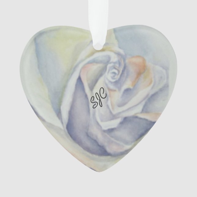 WHITE ROSE VALENTINE ORNANATION ORNAMENT (Vorderseite)