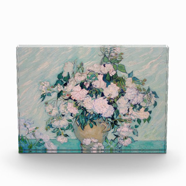 White Roses-1890-Vincent van Gogh Fotoblock (Vorderseite)