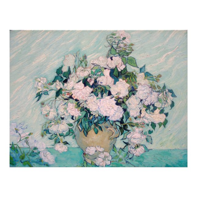 White Roses-1890-Vincent van Gogh Fotodruck (Vorne)
