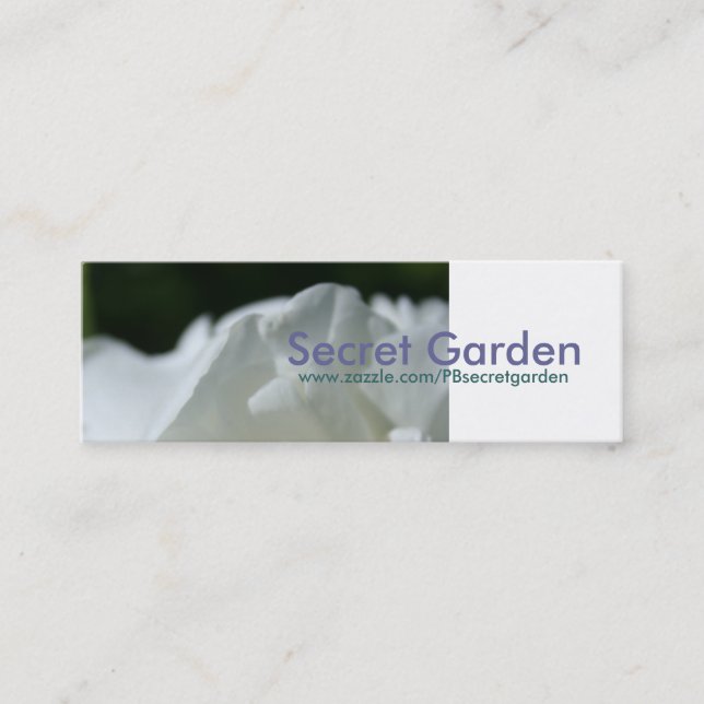 White Roses 3 Blumenfotografie Business Cards Mini Visitenkarte (Vorderseite)