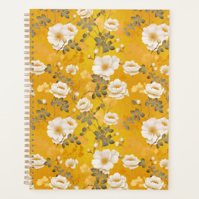 White Roses Floral Chiyogami Plane Planer (Vorderseite)