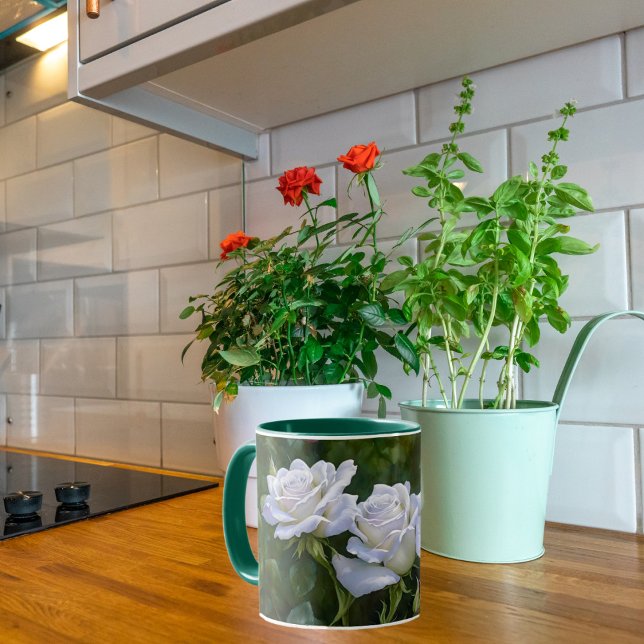 White Roses Garden Art Tasse Cup (Von Creator hochgeladen)