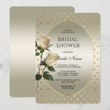 White Roses Gold Hearts Brautparty