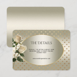 White Roses Gold Hearts - Detailkarte Begleitkarte